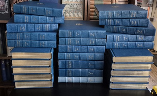 Leather bound encyclopaedia - leather,