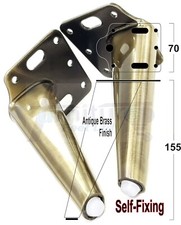 4 Metal Furniture Legs 155mm High Replacement Feet Sofas Chair Cabinet Bed Stool