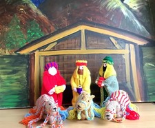 knitted part of the nativity