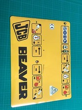 x5 JCB HYDRAULIC BREAKER FRONT PANNEL STICKER JCB BEAVER. x5  
