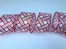 Christmas Ribbon Wired Edge