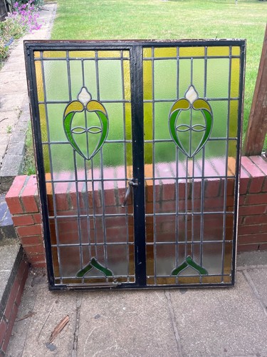 1930s antique stained glass