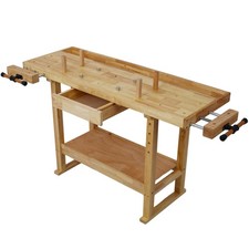 55-Inch Wood Workbench, Sturdy