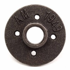 3/4" Malleable Threaded Black Floor Flange Iron Pipe Fittings BSP Wall Mount