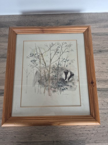 Badger wildlife print mads - wildlife,