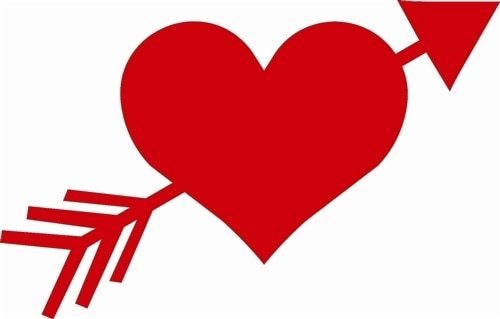 Wood heart arrow shape - arrow,