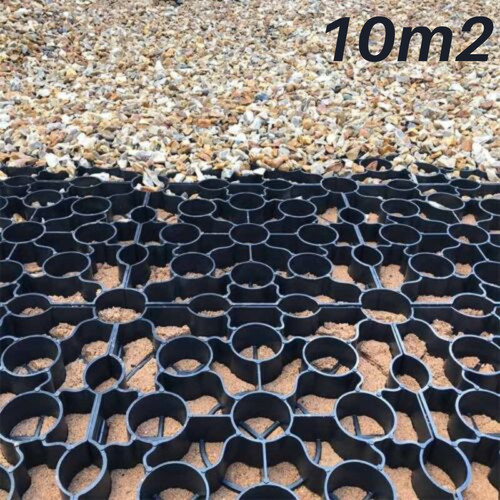 Grid black 10m2 gravel - black,