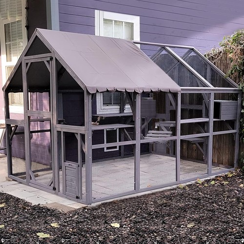 Catio cat house wooden - house,