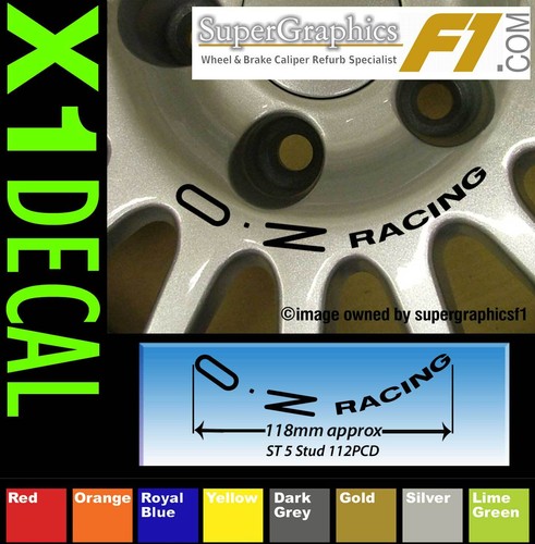 Racing wheel centre decal - wheel,