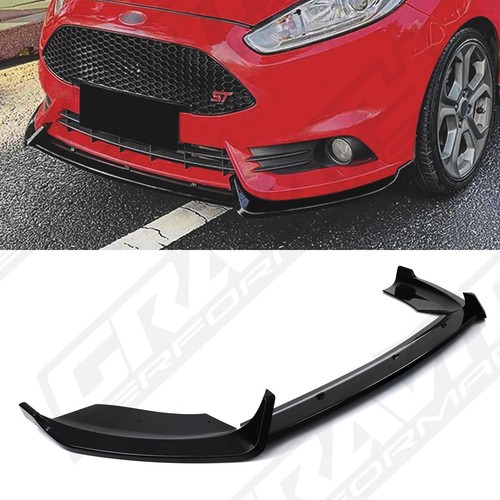 Gloss black front splitter lip - black,