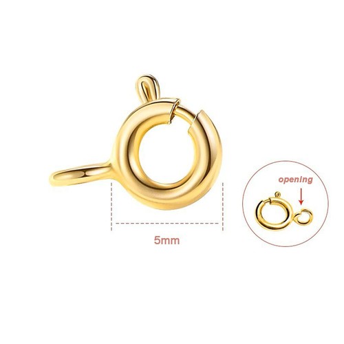 9ct gold open bolt ring - gold,
