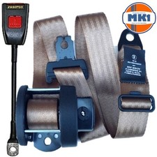 Morris Minor 1000 Classic Biscuit Brown Front Automatic Inertia Seat Lap Belt