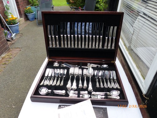 127 piece silver plate kings - 127,