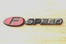 F SPEED RED/SILVER CAR BADGE