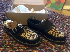 Dr Martens New Mens Leopard Leather Buckle Ramsey Monk UK size 10 Creepers