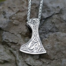 Viking Axe Pendant Necklace -