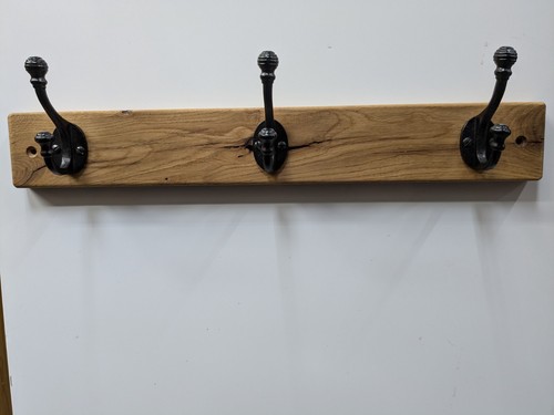 Rustic solid oak coat - rustic,