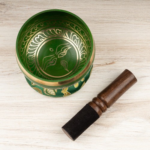 Tibetan singing bowl green - tibetan,