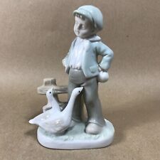 John Jenkins Boy With Geese Vintage Porcelain Figurine