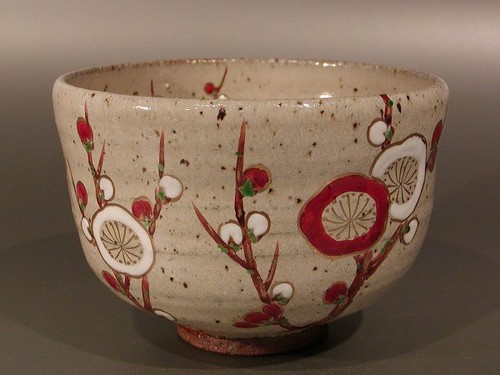 Matcha tea bowl - colored, plum