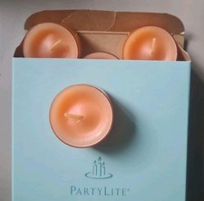 Partylite Pack of 12 Tealight Candles In a Box. V0433 1728 Orange Sherbet NEW