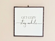 Get Cozy House Sign, Farmhouse