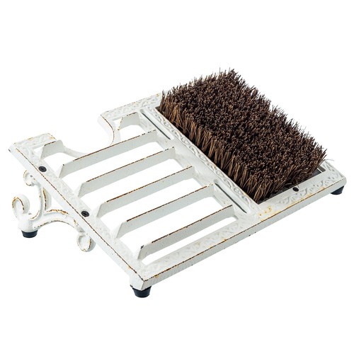 White cast iron shoe scraper - cast,