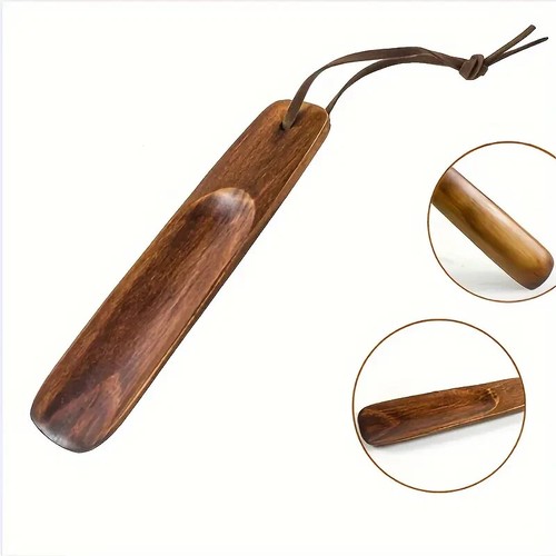 5cm wooden shoe horn - wooden, long