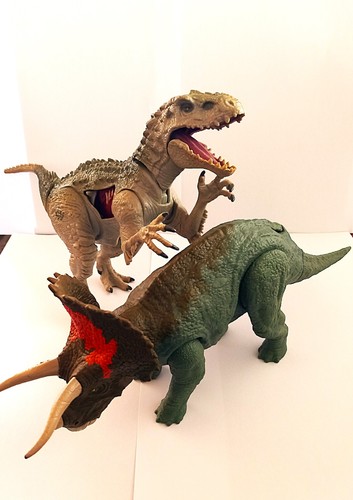 Indominus rex toy and - rex,