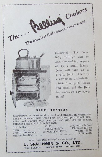 1953 wee baby belling - ad, *