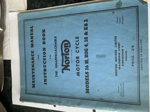 Norton big 4es3 maintance - big, book