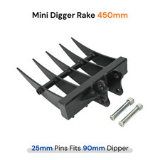 Mini Digger Rake 450mm 25mm