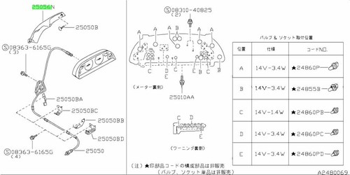Guide speedometer cable for - guide,,