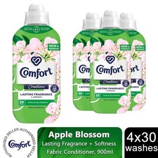 Comfort Fabric Conditioner Lasting Fragrance Apple Blossom 900ml 30W, 4 Pack