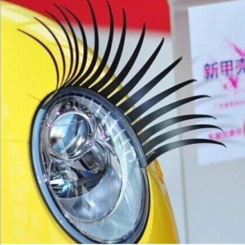 Pair black car eyelashes - pair,