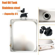 8L Air Diesel Heater Fuel Tank Oil W/ Lock Stainless Steel For Car Truck VAN UK