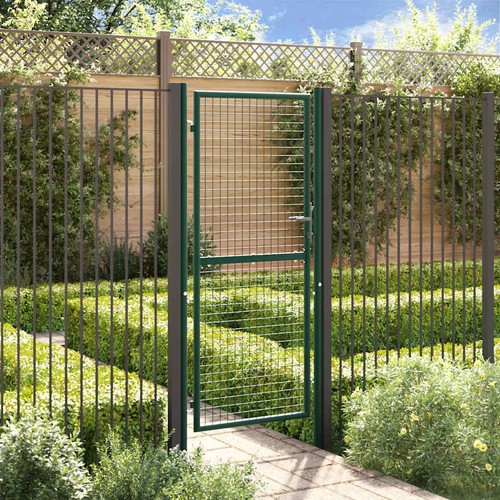 Green steel garden - green, fence