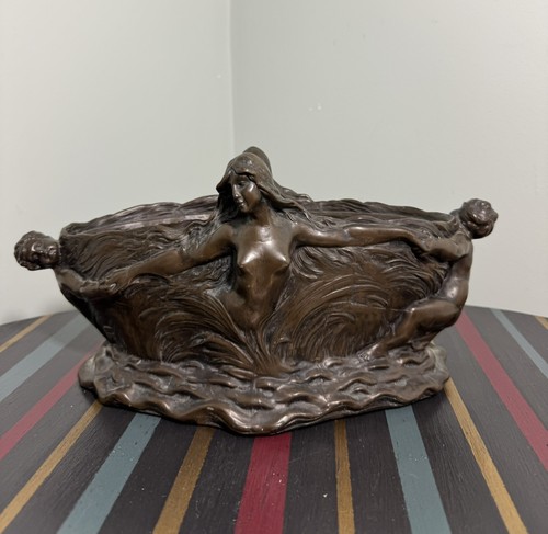 Art nouveau bronzed pewter - nouveau,