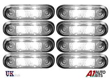 8x Flush Led White Side Marker 24v Kelsa Bars For Scania Man Daf Volvo Truck