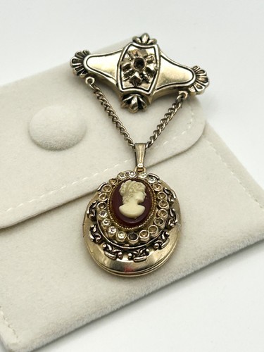 Signed coro vintage locket - vintage,