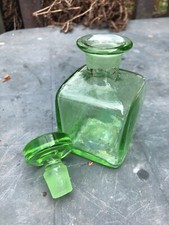 Vintage Green Glass Bottle