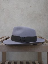 Classic Grey Fedora Hat by