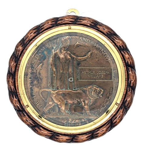 Ww1 mounted death plaque - mounted,