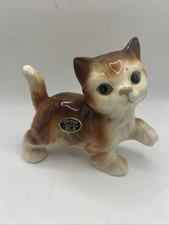 Vintage Coopercraft Pottery Ginger Kitten Cat Figurine  Made in England