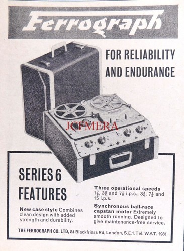 Ferrograph reel tape - ferrograph,