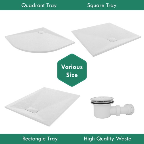 Smc white shower tray - white,