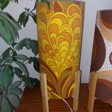 60s 70s retro  Table rocket Lamp & base  Lampshade  Retro Funky vintage 