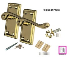 Door Handles Georgian Brass