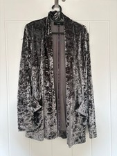 Silver Crushed Velvet Blazer
