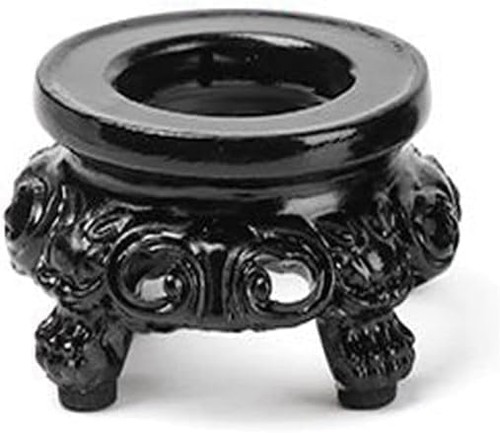 Black wooden display stand for - black,